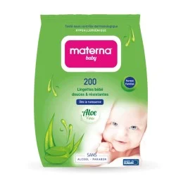 MATERNA LINGETTES BEBE BT/200